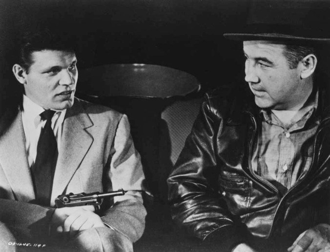 Under Neville Brand's gun in The Mob (1951)